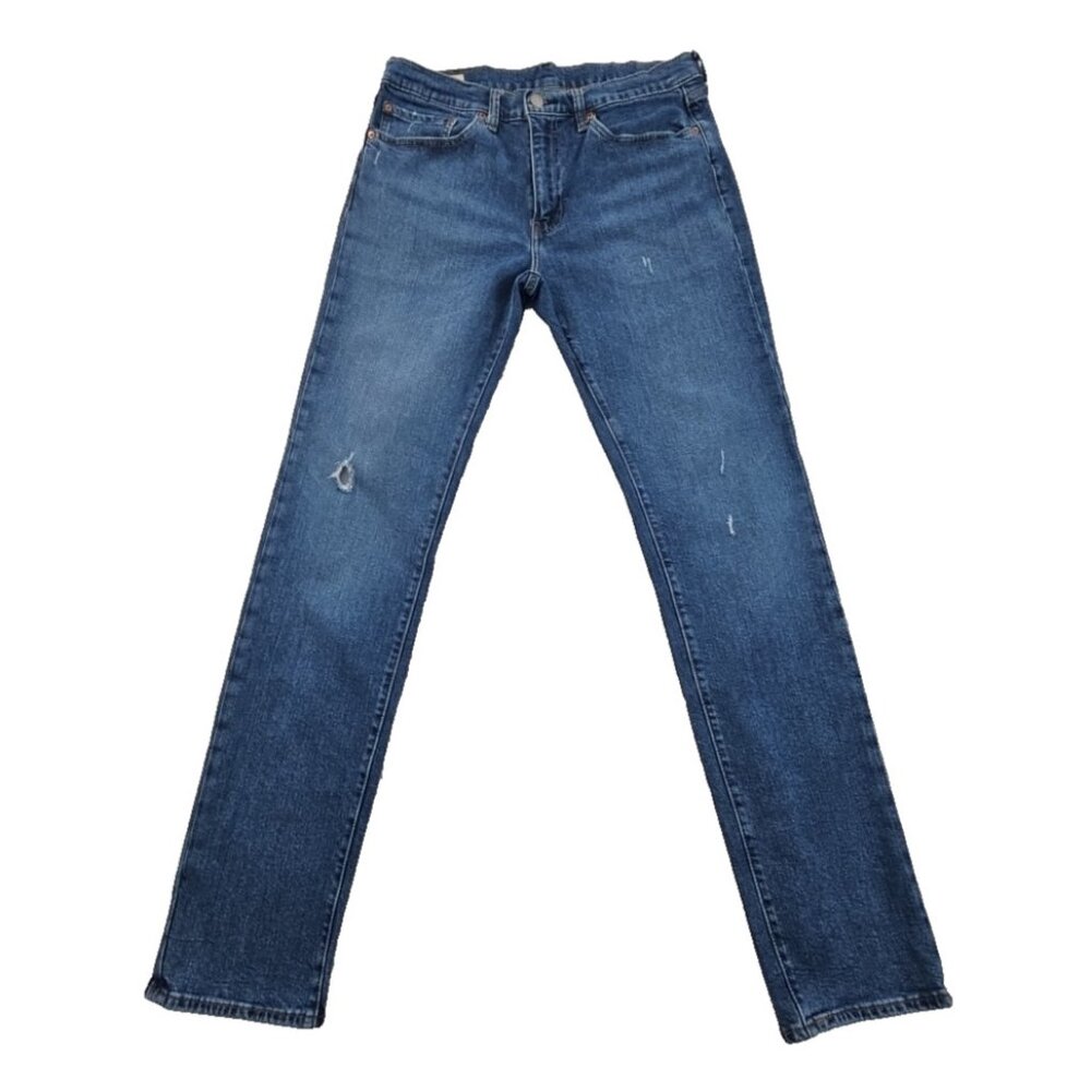 Levi's 511 Jeans Men's 34x34 Medium Wash Straight Leg Stretch Factory Distressed